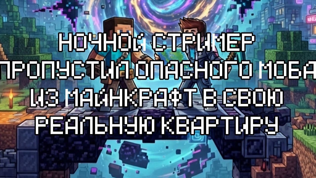 Ночной стример пропустил опасного моба из майнкрафт в свою реальную квартиру