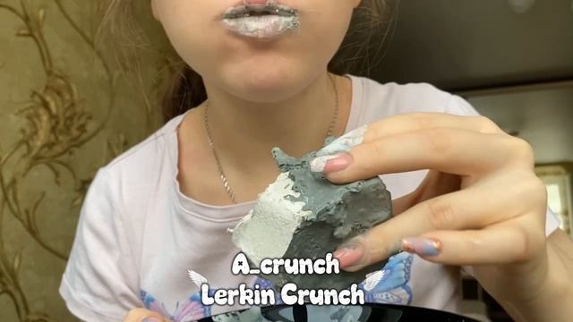 Lerkin Crunch/Взбитые сливки с пастой из Голубой узбечки и крошка уральской🍿🍡 /ASMR 🤍