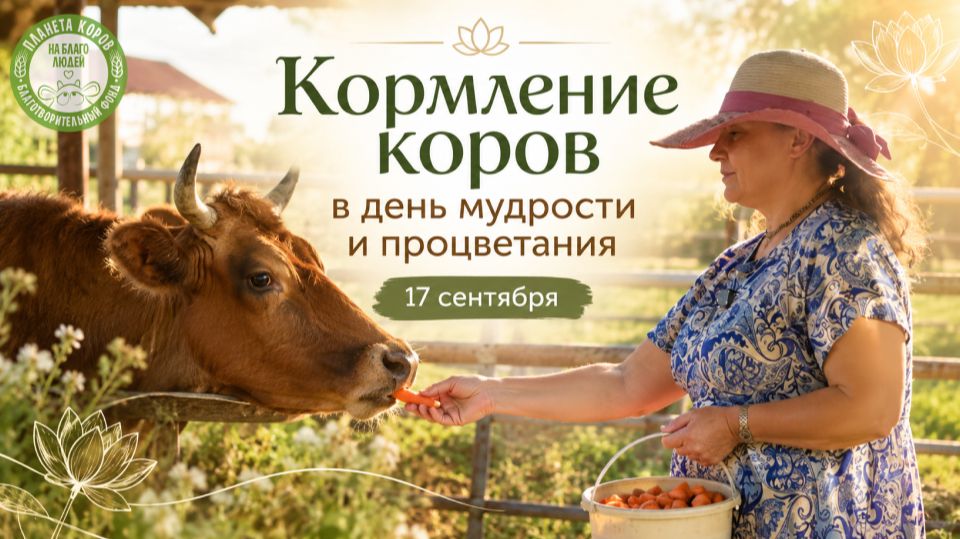 Кормление коров в день мудрости и процветания 17.09.2026г