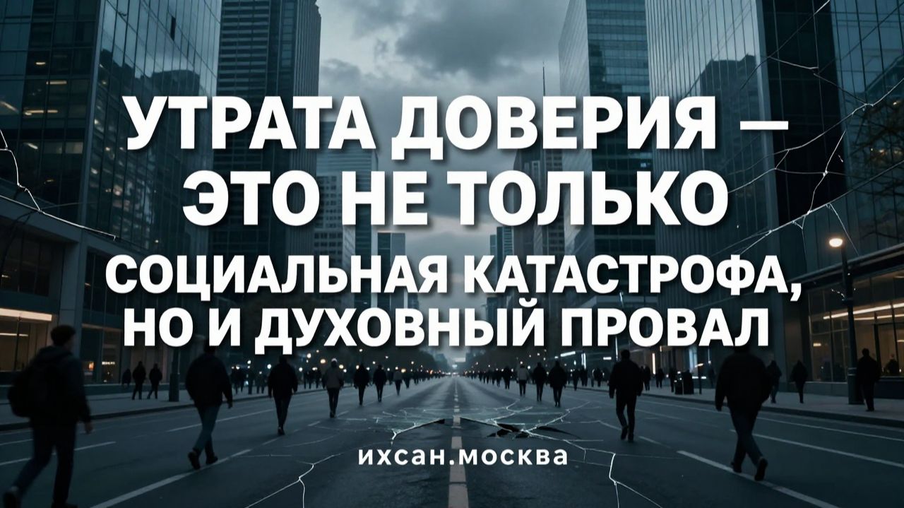 УТРАТА ДОВЕРИЯ – ЭТО НЕ ТОЛЬКО СОЦИАЛЬНАЯ КАТАСТРОФА, НО И ДУХОВНЫЙ УПАДОК