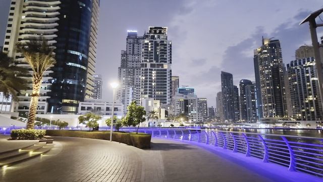 Дубай Марина ночью 😍 JBR океан и роскошная атмосфера