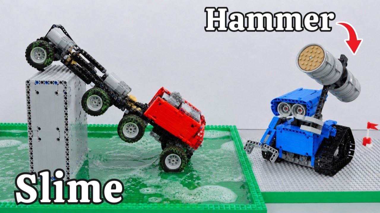 Машинки LEGO Technic против молота разрушения WALL-E