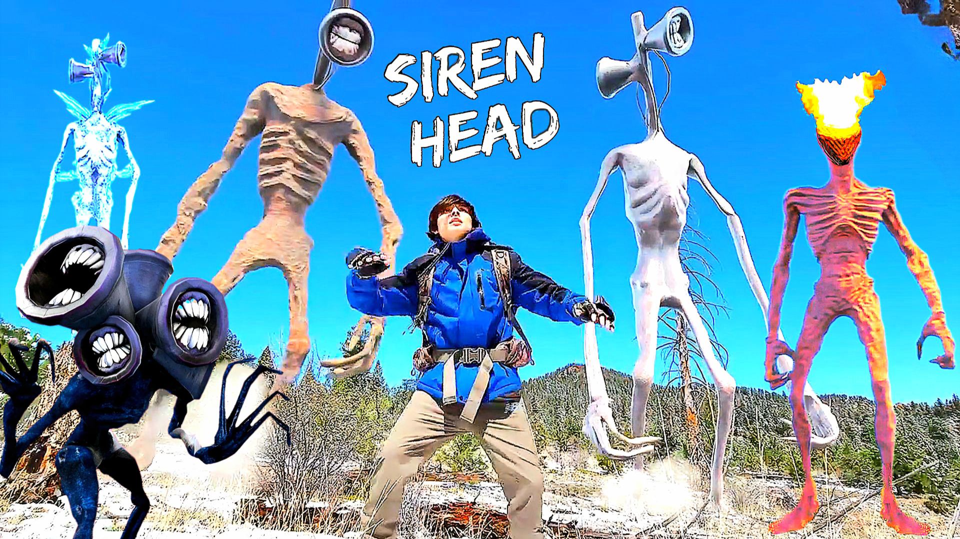 📢 СИРЕНОГОЛОВЫЕ 📢 ВСЕ ВИДЫ НАПАЛИ НА МЕНЯ. SIREN HEAD АТАКУЕТ ХОРРОР ФИЛЬМ.