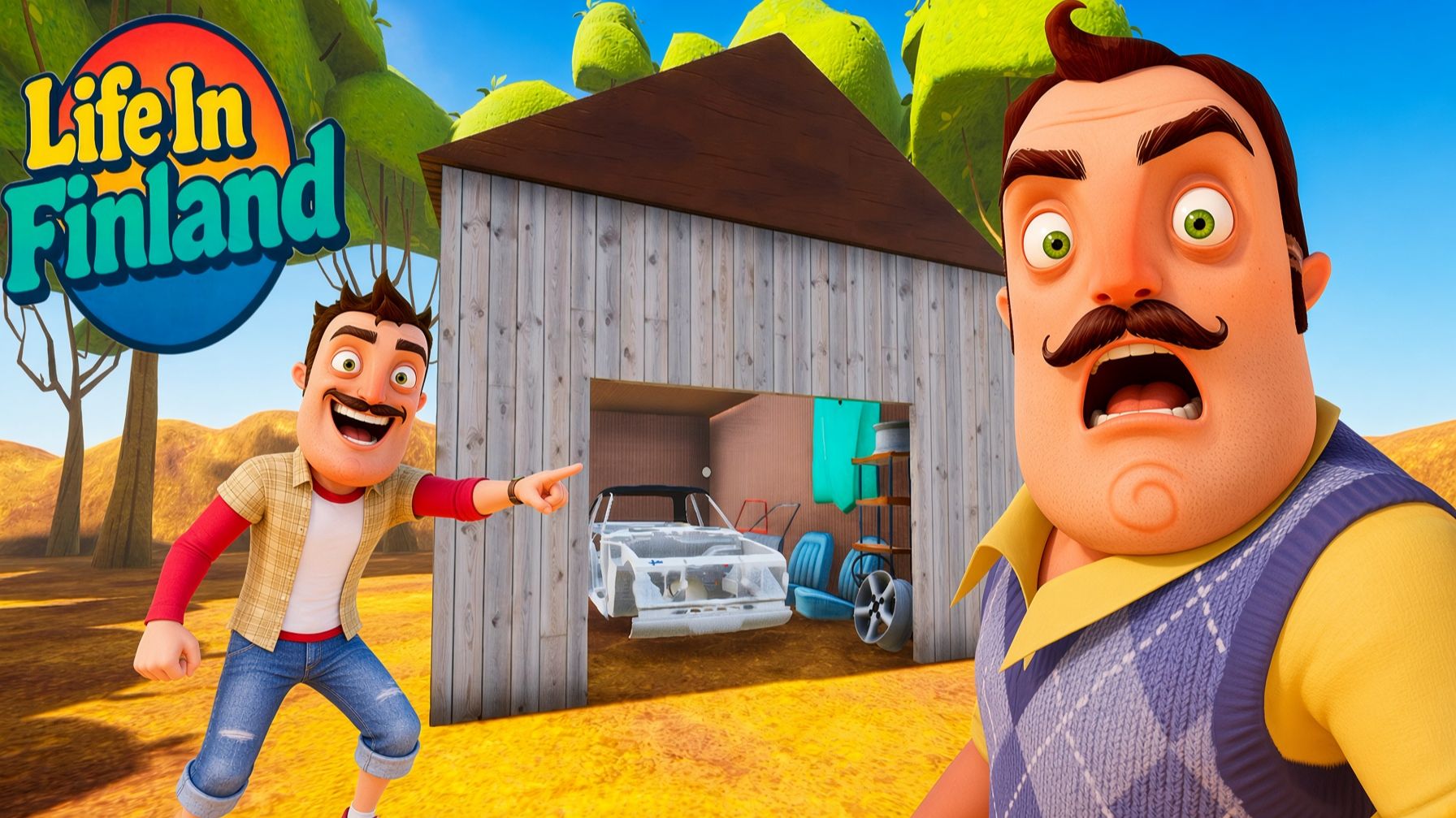 СОБРАЛ МАШИНУ В ПРИВЕТ СОСЕД!ИГРА MY SUMMER CAR В HELLO NEIGHBOR!MOD Life In Finland