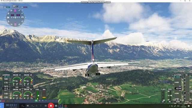 Microsoft Flight Simulator Инсбург ИЛ-76 взлет и посадка