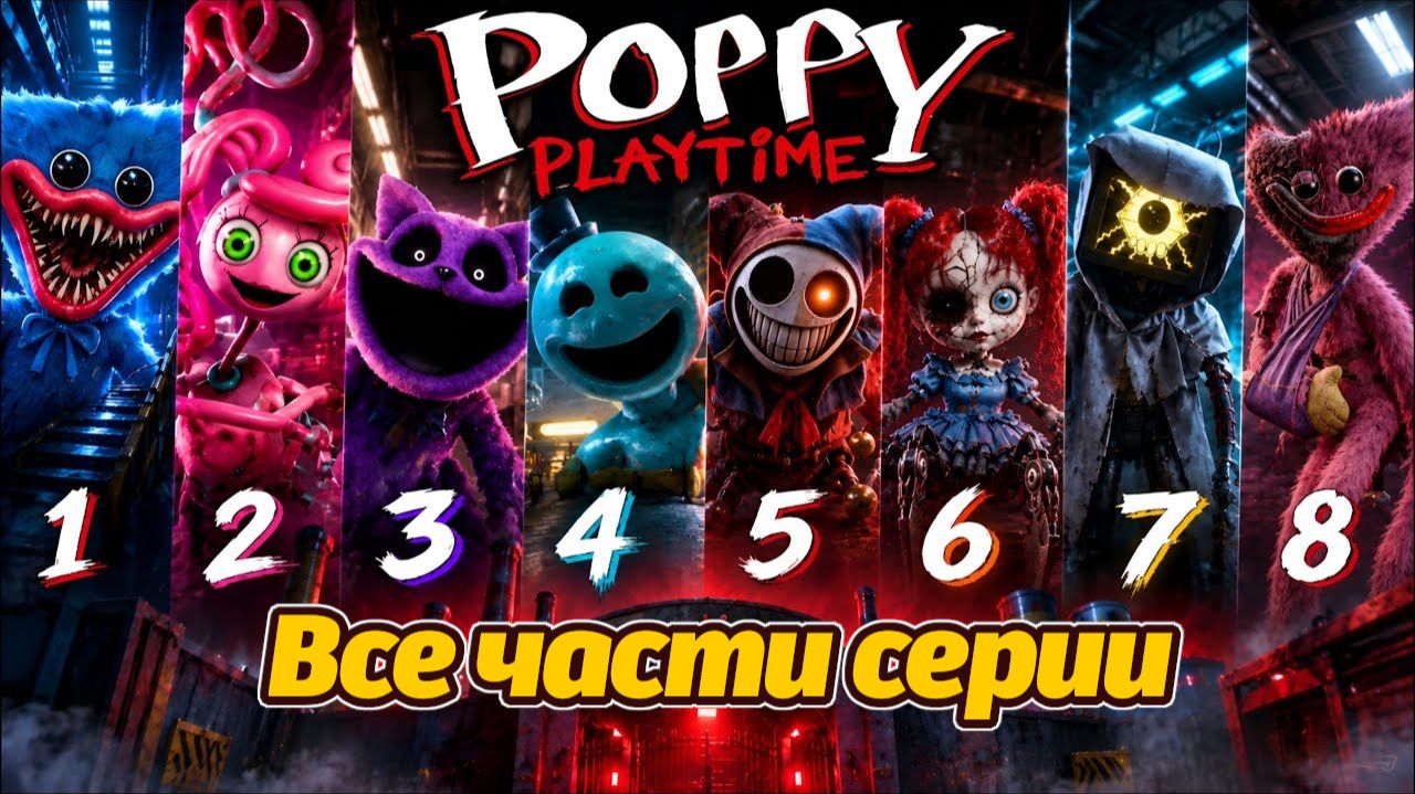 Все монстры и концовки за 30 минут Poppy Playtime (включая фанатские) от Gaming Hub и Buggy Huggy RU
