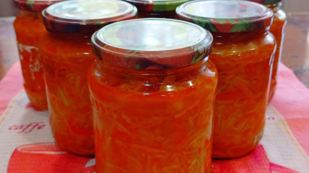 Салат из кабачков и моркови по корейски на зиму.