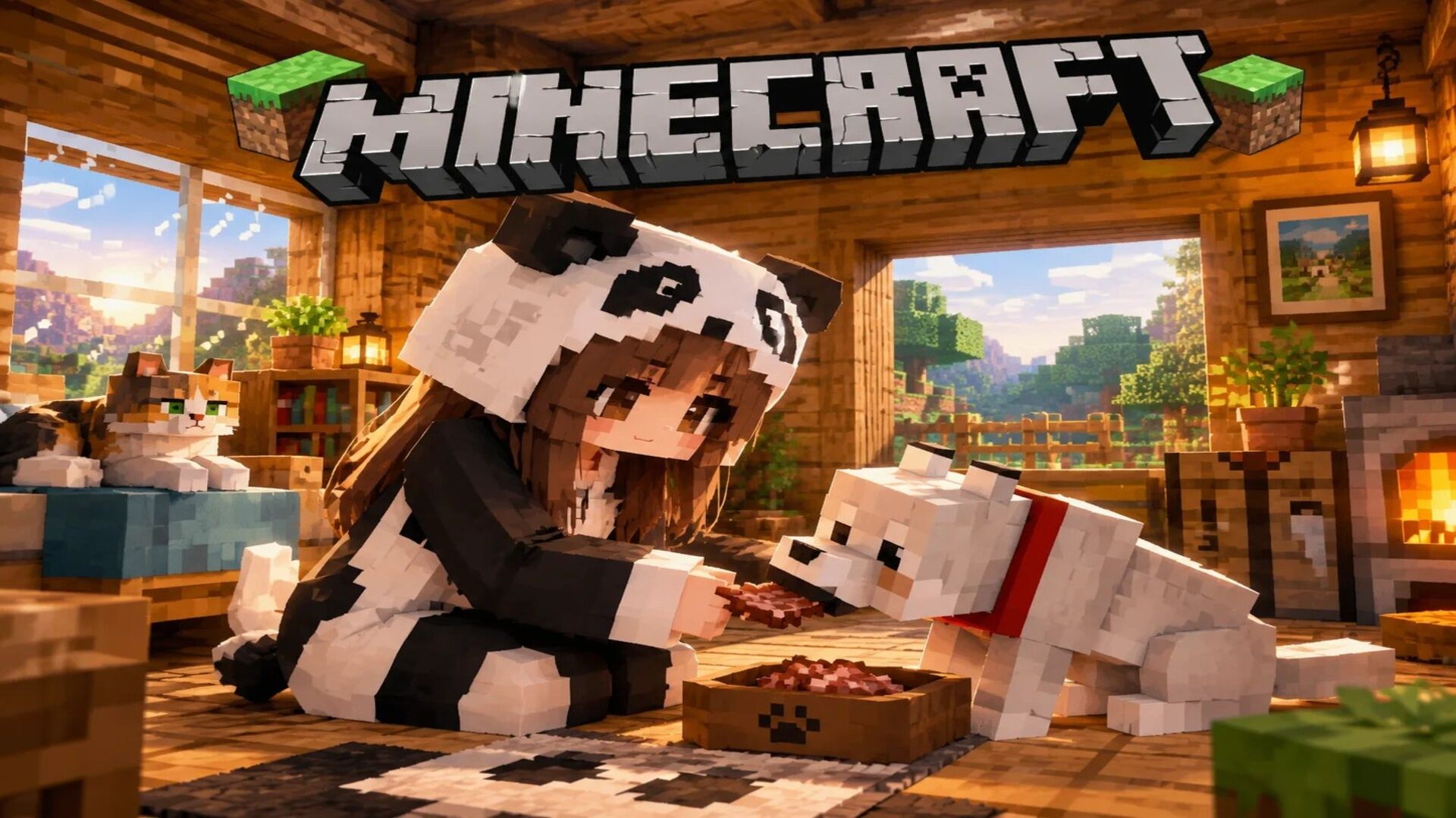 Minecraft. Новый мир. Локальный сервер. Стрим №10.  16.09.26.