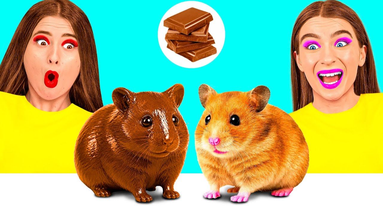 Челлендж. Шоколадная Еда Vs Настоящая еда # Простые Кулинарные Лайфхаки от