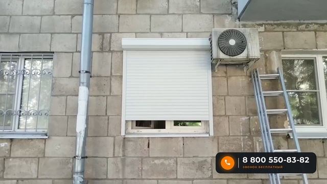 Рольставни на окно белые, установка на фасад, Волгоград