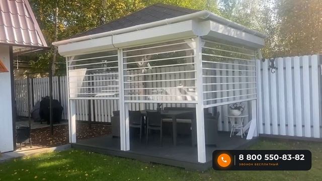 Прозрачные рольставни на беседку, Волгоград