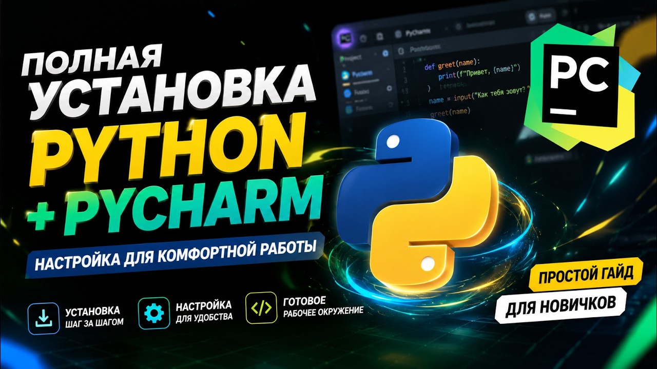 Установка Python и PyCharm с нуля | Полная настройка для программирования