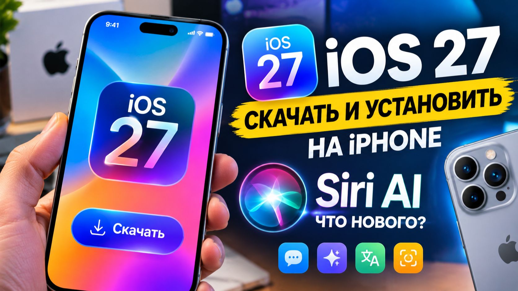 iOS 27 скачать и установить на iPhone — что нового и Siri AI