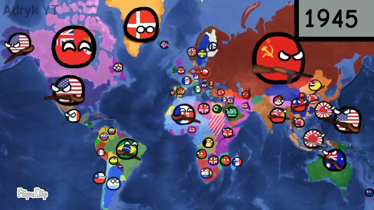 мир от 1900-2022 года COUNTRYBALLS