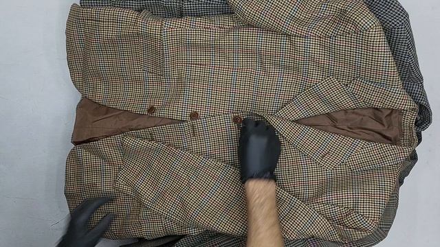 Пиджаки мужские в шотландскую клетку секонд оптом 4 пак