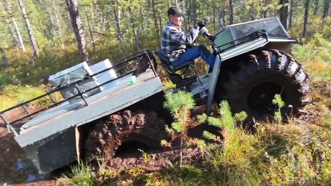 Каракат, испытание отвала и лебедки
