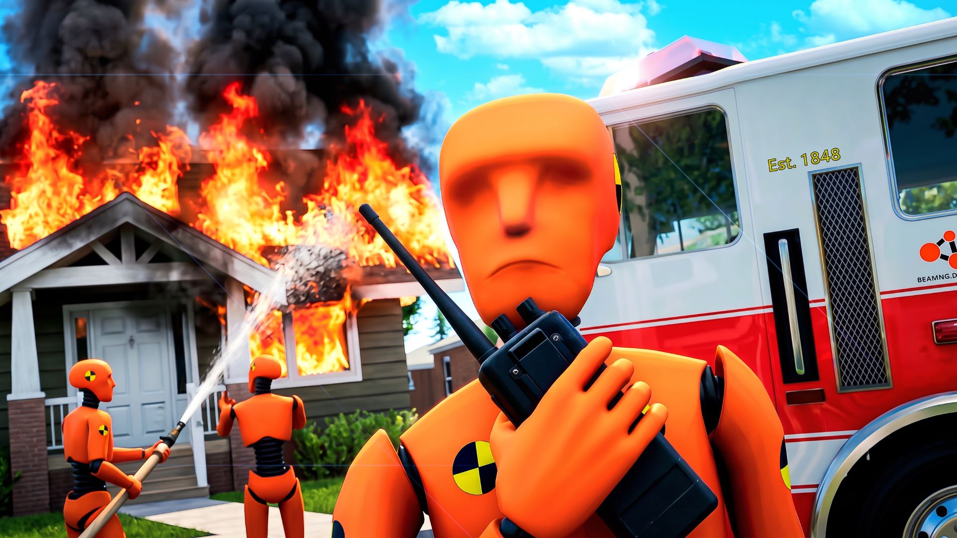 🚒🔥 От пикника до апокалипсиса: лесной пожар и спасательная миссия в BeamNG!| BeamNG| Мультики