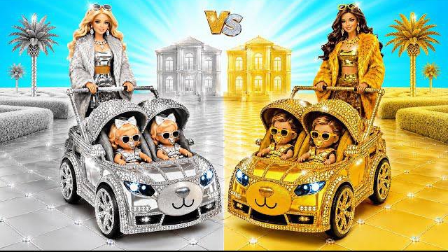 We Build Amazing Doll House For Family | Gold Vs Silver Challenge By Multi DO Girls