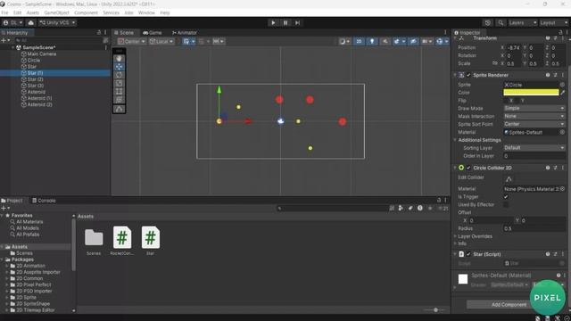 Урок 4. Создание 2D-игр на языке C# (Unity 3D)  Коллизии, препятствия и подсчёт очков