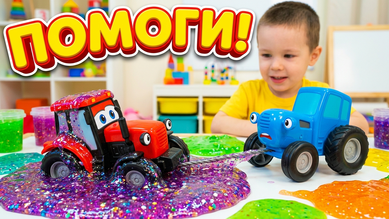 ТРАКТОРЫ УСТРОИЛИ ГОНКИ В СЛАЙМЕ 🤯