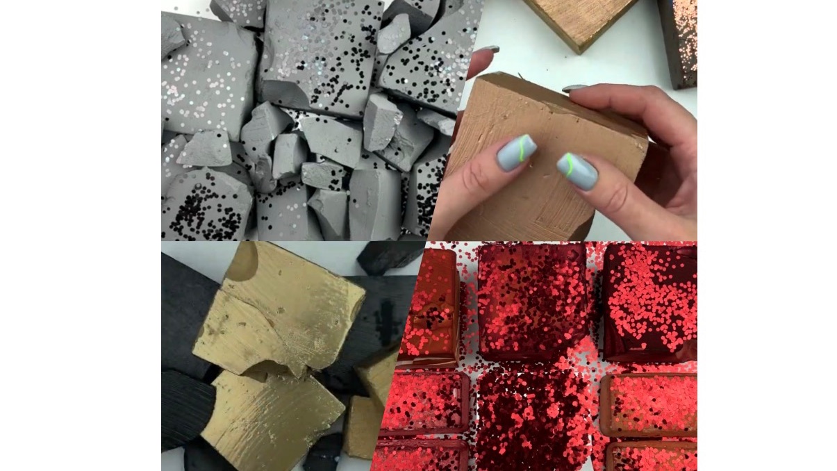 ASMR Crush Chalk 🌈(сборник мела 4 + H2O 💦)