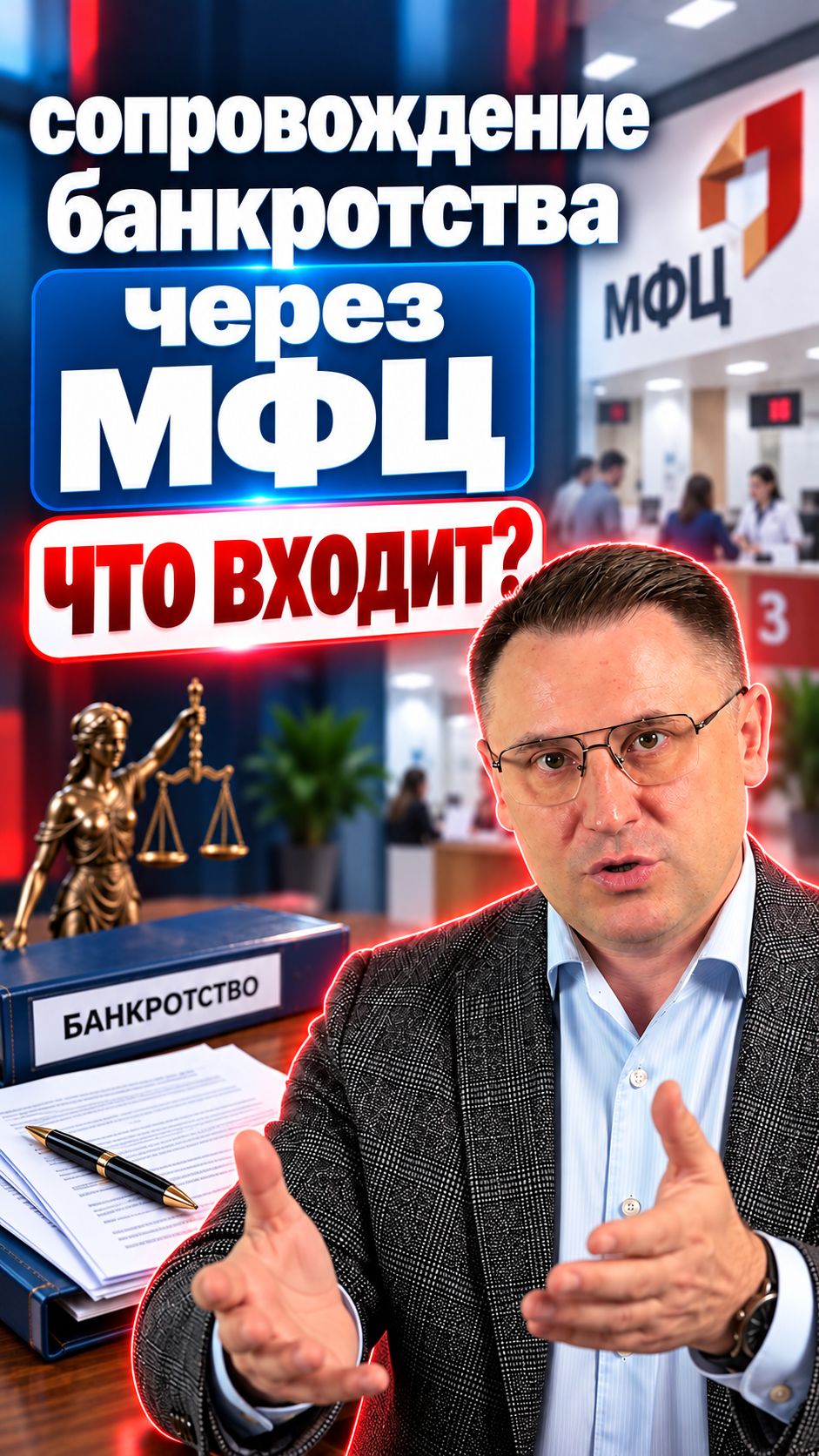 Что входит в сопровождение банкротства через МФЦ?