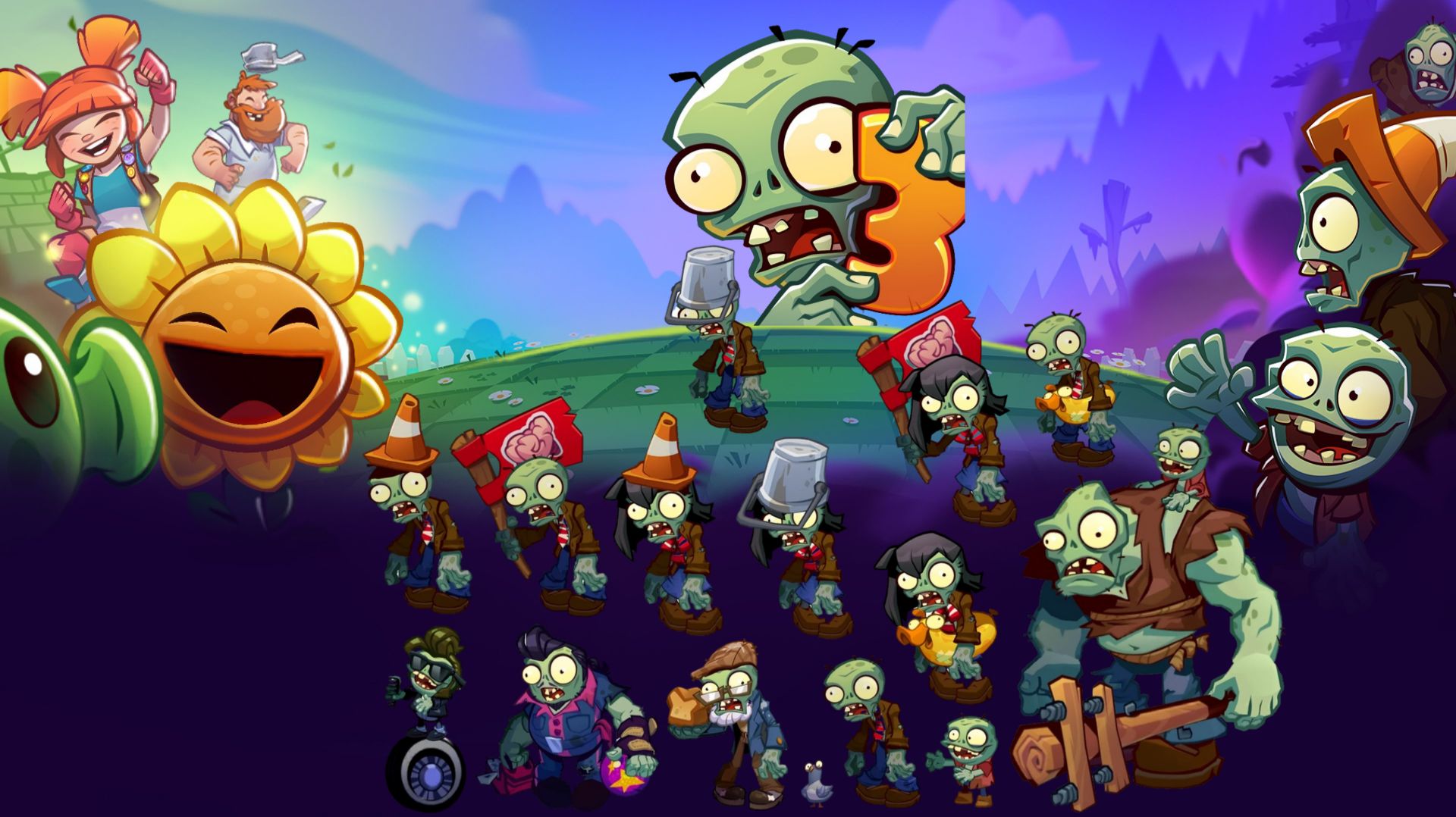 Растения против Зомби-3 PvZ Plants Vs Zombies