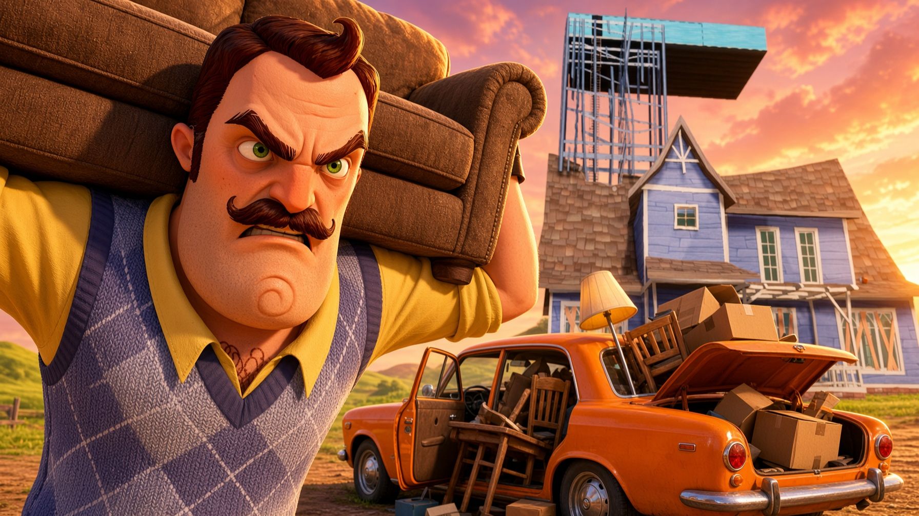 ПРИВЕТ СОСЕД ПРОДАЛ ВСЮ МЕБЕЛЬ!ИГРА HELLO NEIGHBOR MOD My Start ПРОХОЖДЕНИЕ