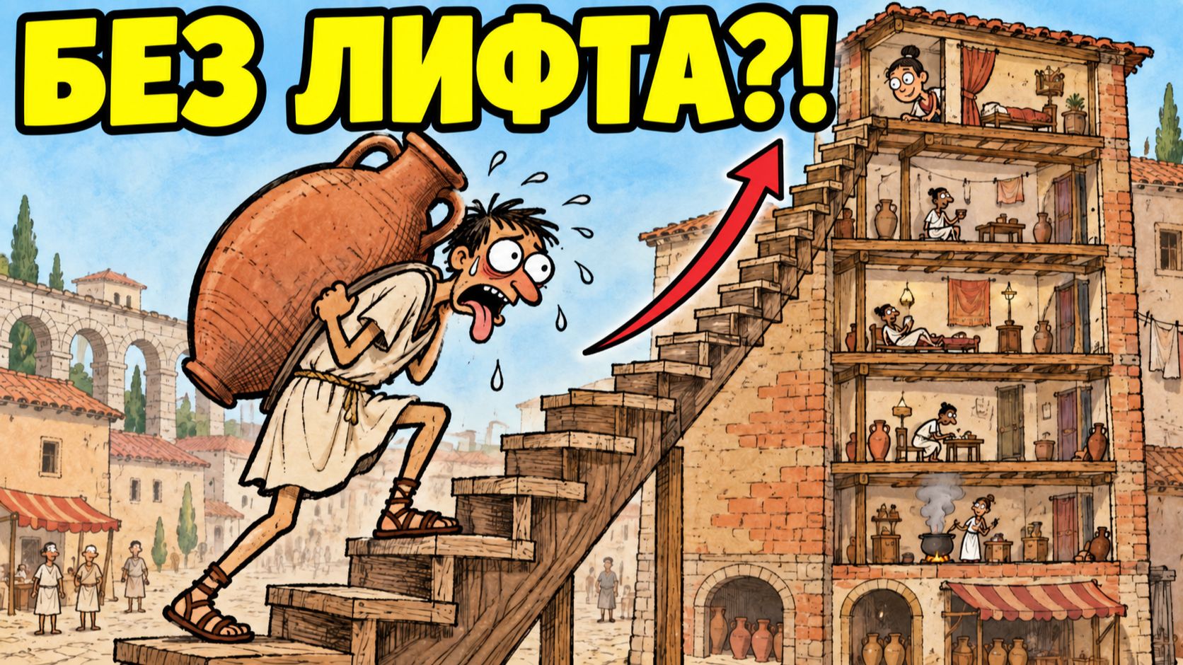Как римляне жили на пятом этаже БЕЗ лифта?