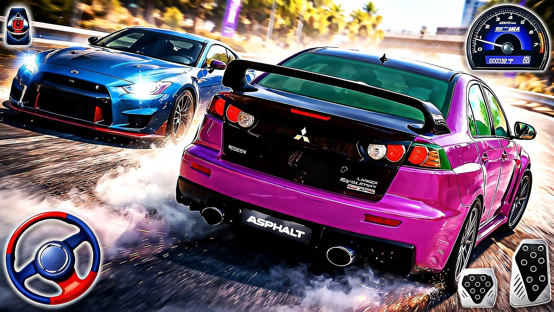 🏁 Экстремальная гонка на Mitsubishi Evo | Asphalt Legends 🚗 Машинки. 🔥 Гонки. Мультики для детей