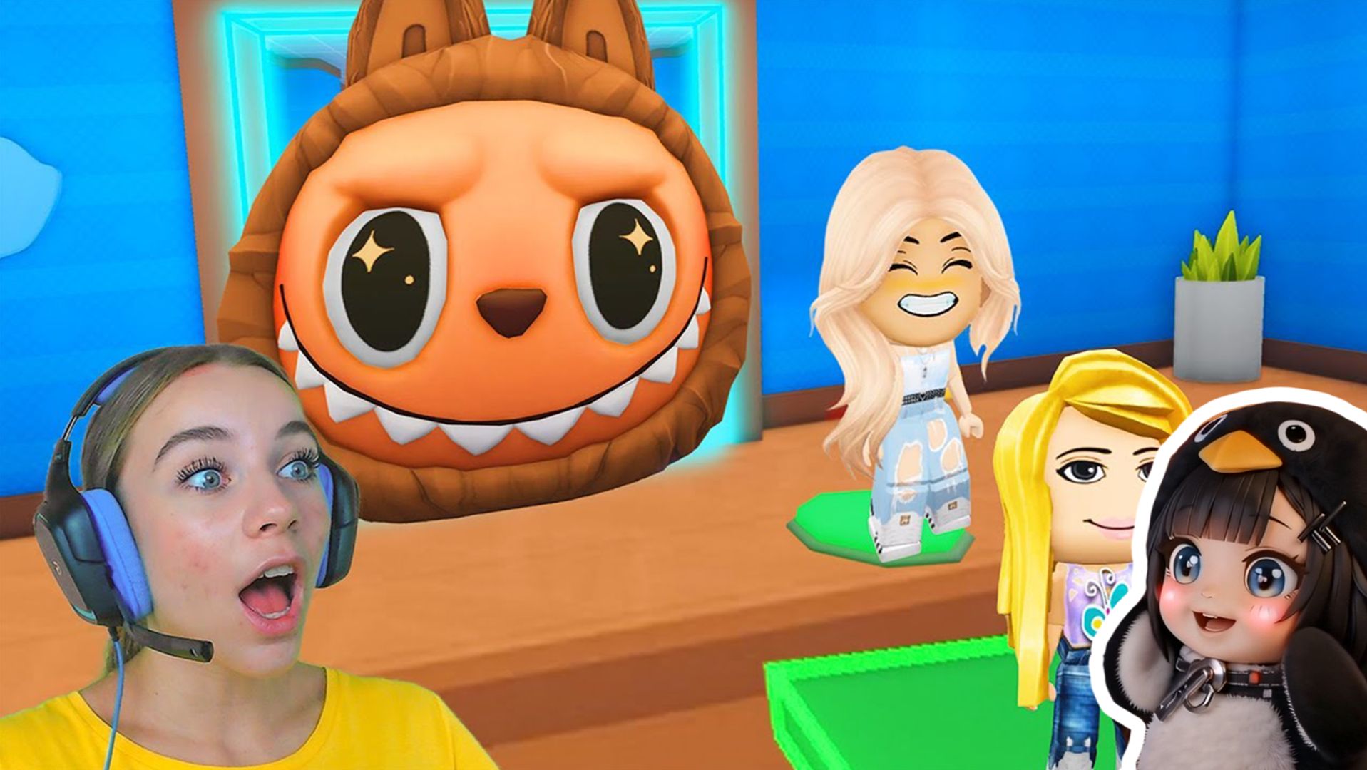 КОМАНДНЫЙ ПОБЕГ ОТ ЛАБУБУ вместе С АЛЁНОЙ в ROBLOX!