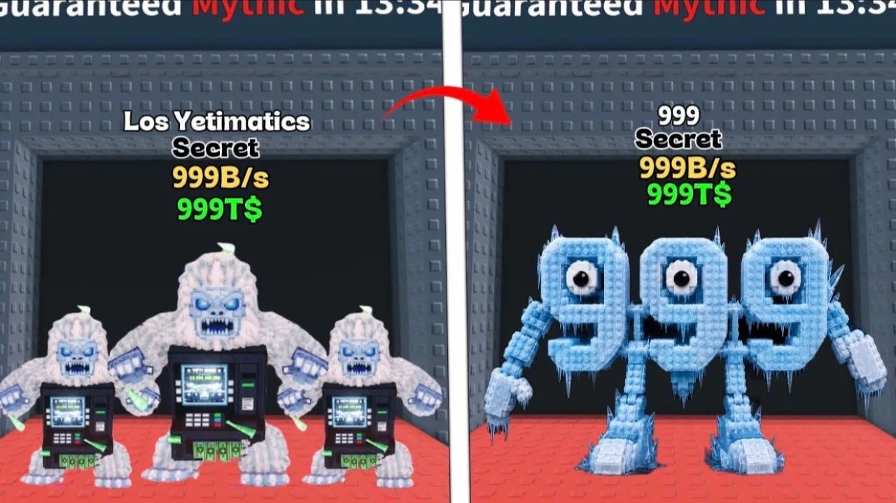 Новые Los Yetimatics и 999 Brainrots — ледяное обновление и новые ивенты!