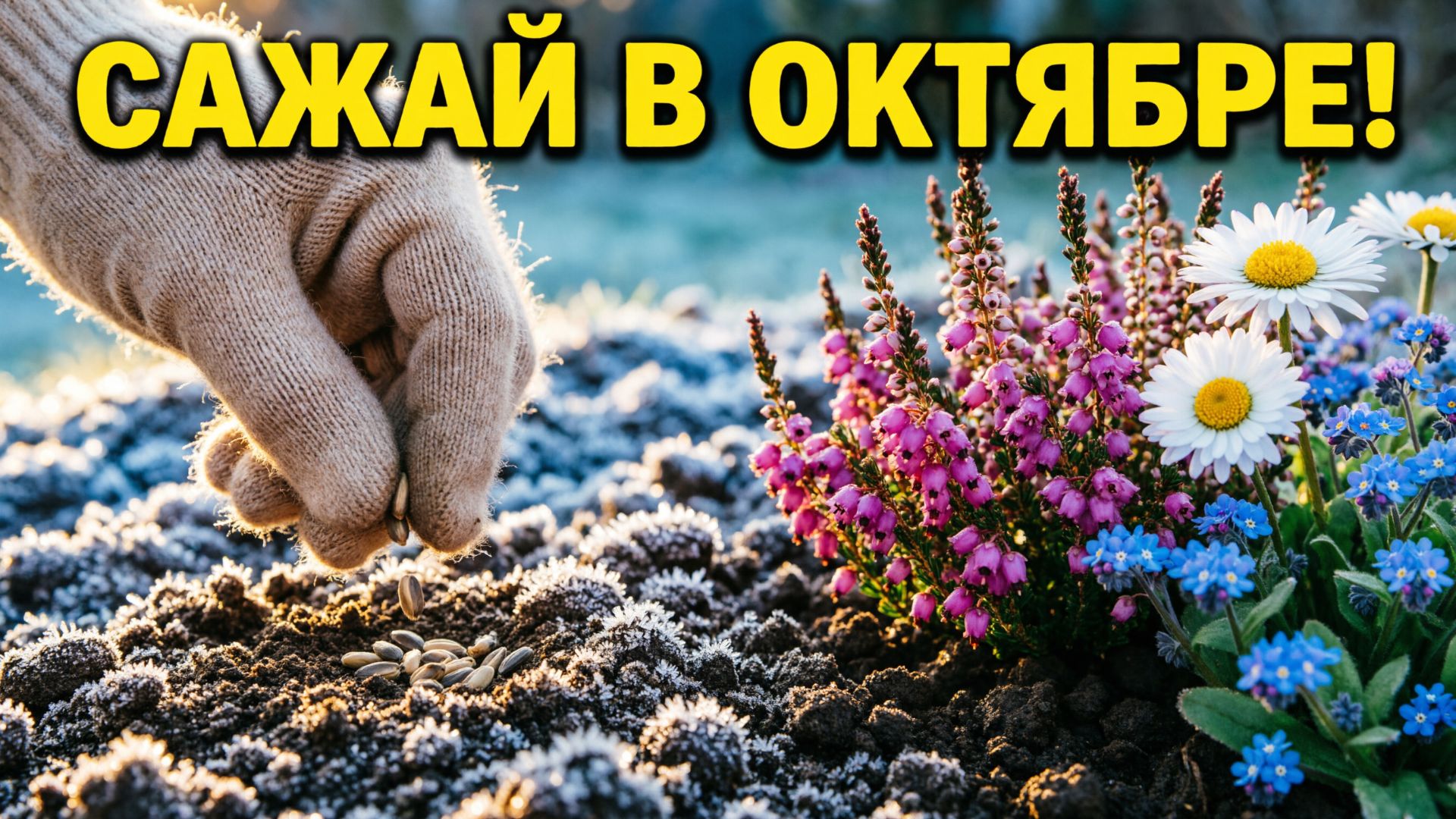 Сажай в октябре — зацветут в мае! Цветы для подзимнего посева.