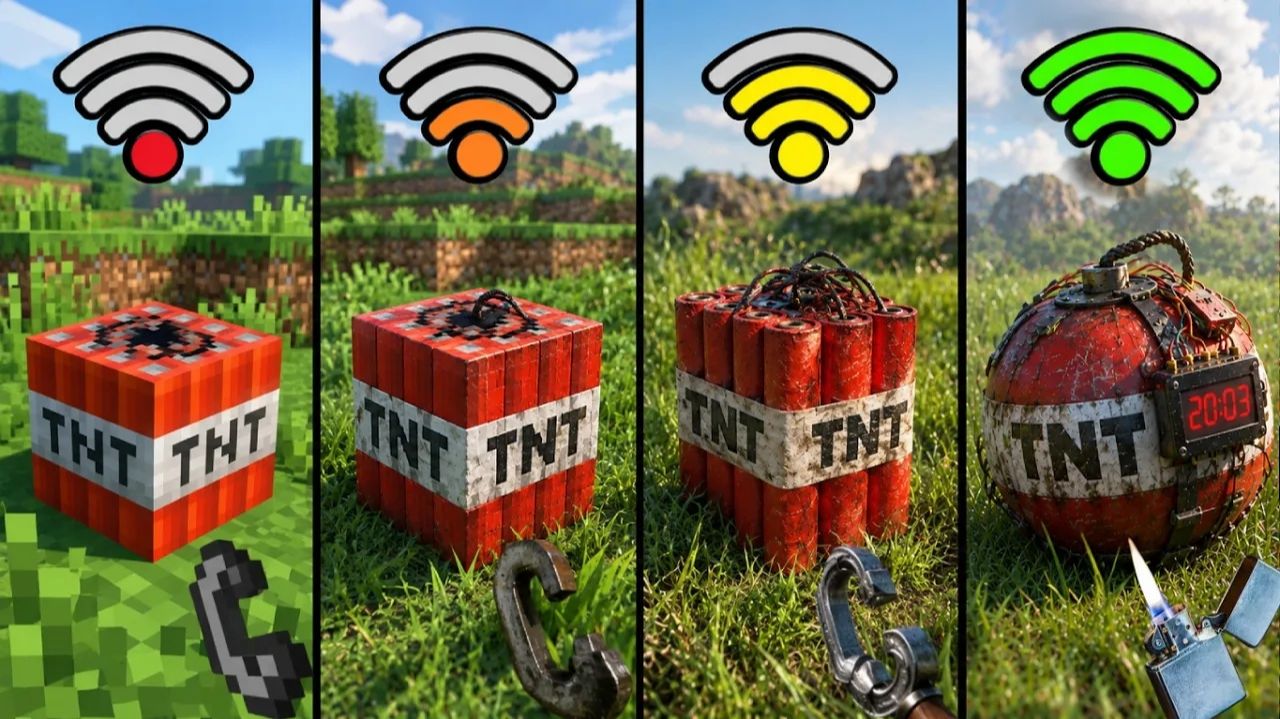 Все редкие эксперименты с разным Wi‑Fi в Minecraft — подборка!