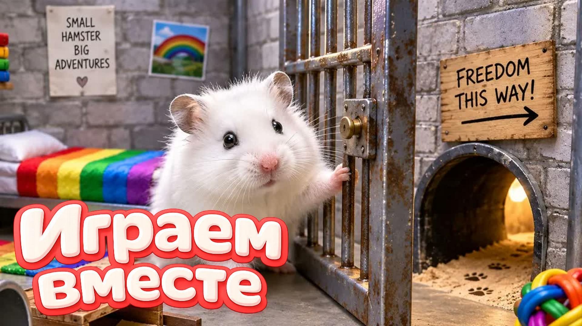 Хомячок ищет выход из огромного лабиринта🐹 | Видео для детей