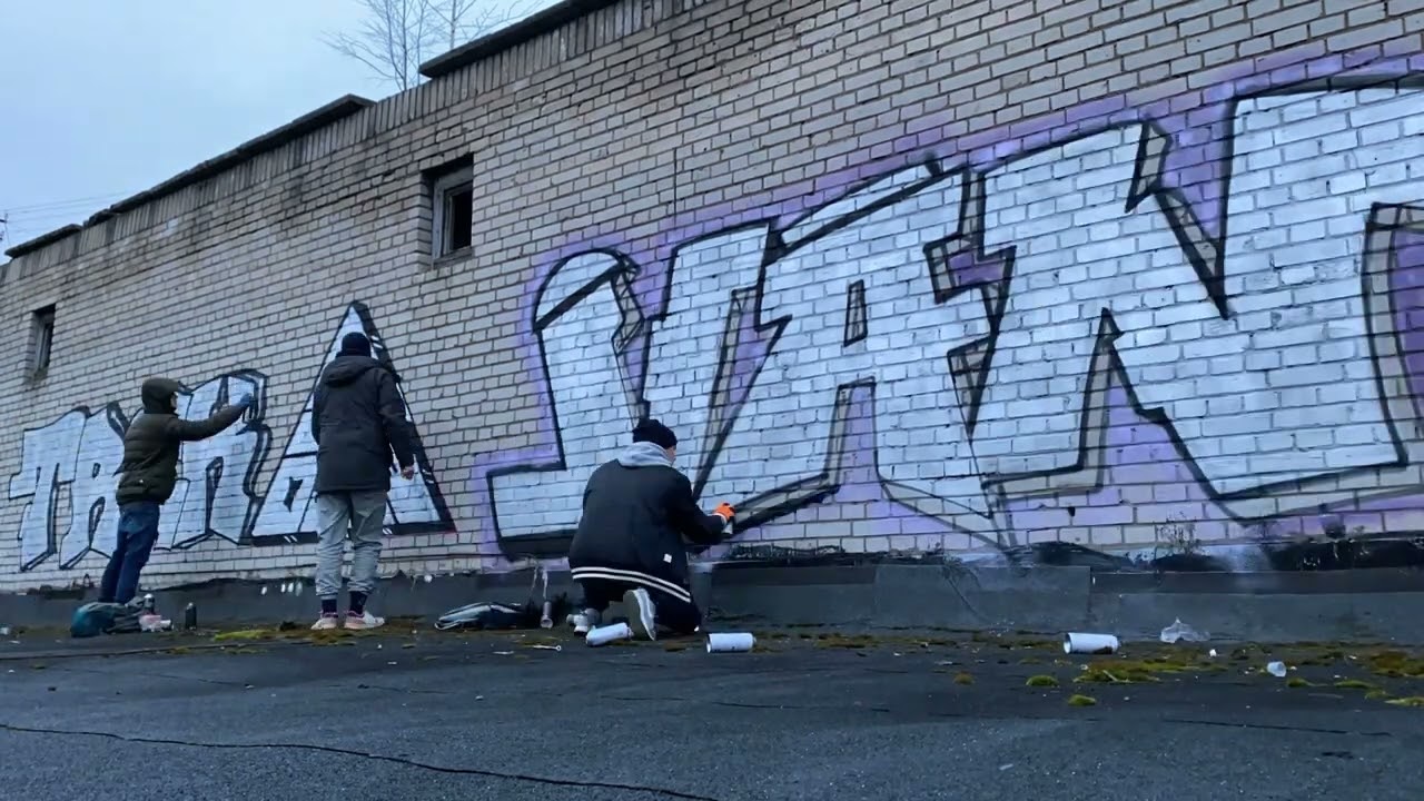Rooftop Graffiti 3 Pieces. Граффити на крыше , 3 куска #graffiti #bombing #streetart #throwup