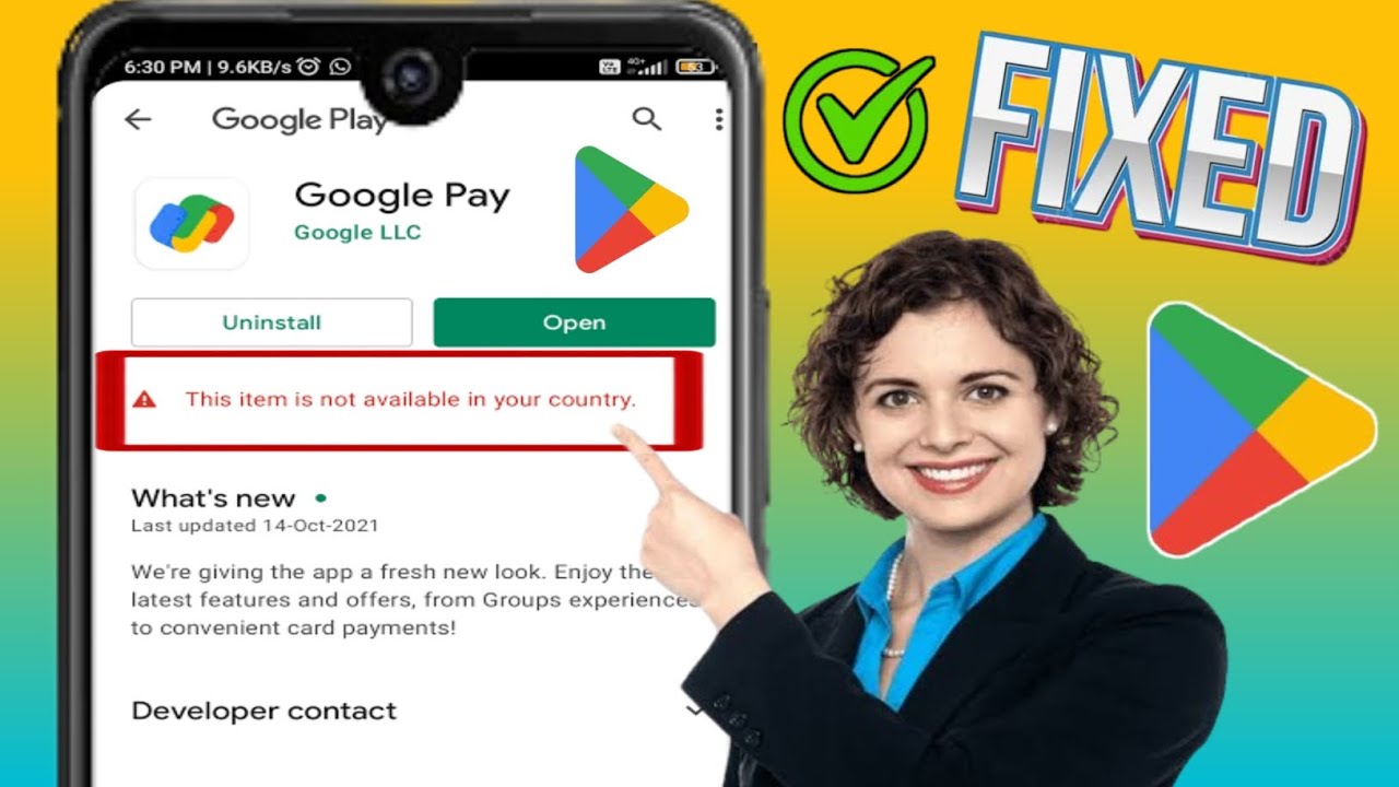 Как исправить этот элемент недоступен в вашей стране в Google Play Store (новинка 2025 г.) |