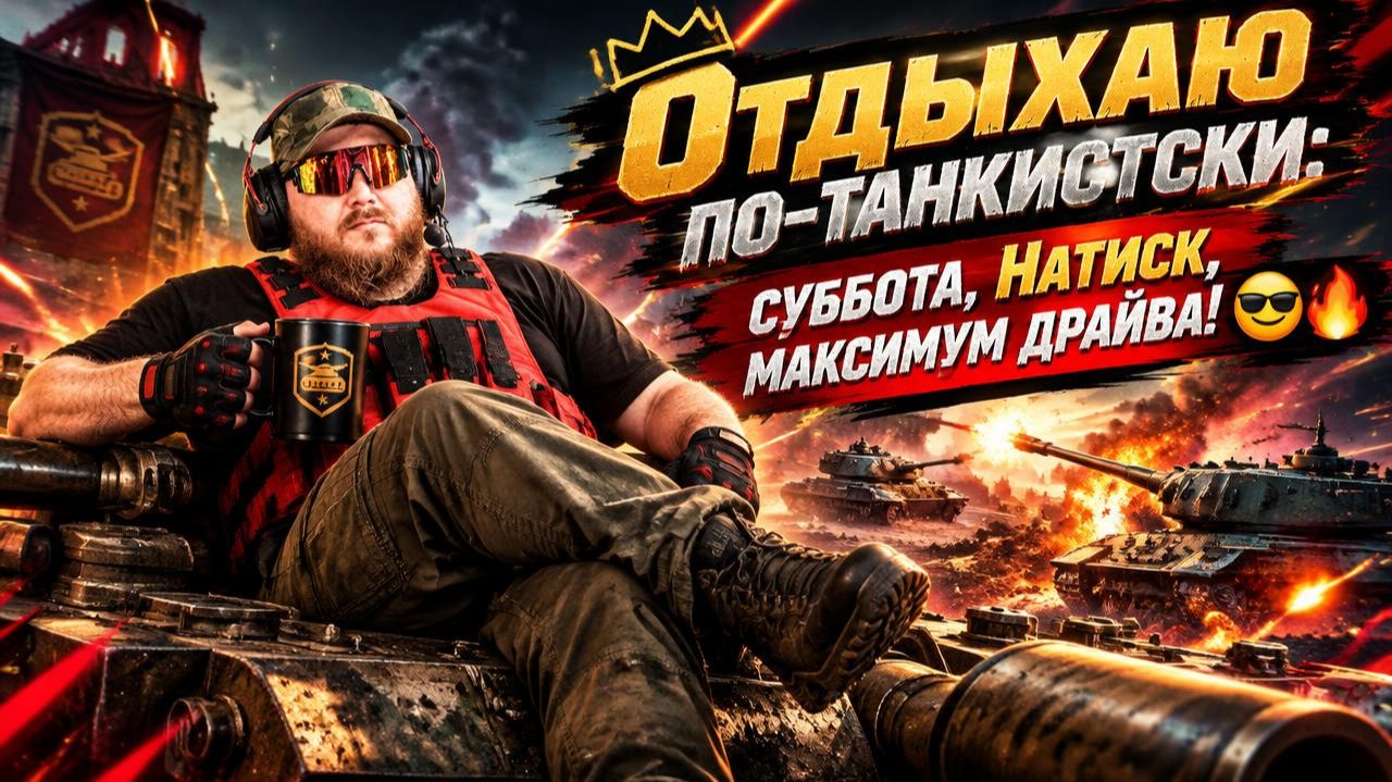 МИР ТАНКОВ. Отдыхаю по-танкистски: суббота, Натиск, максимум драйва! 😎🔥