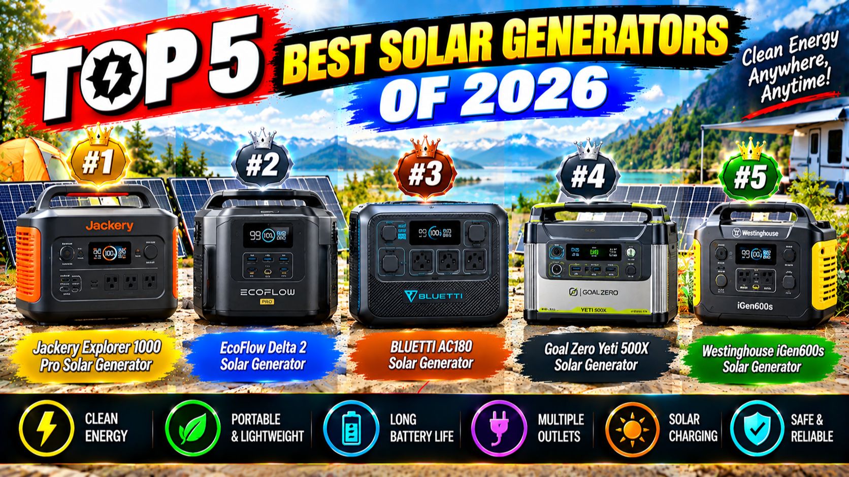 Top 5 Best Solar Generators Of 2026