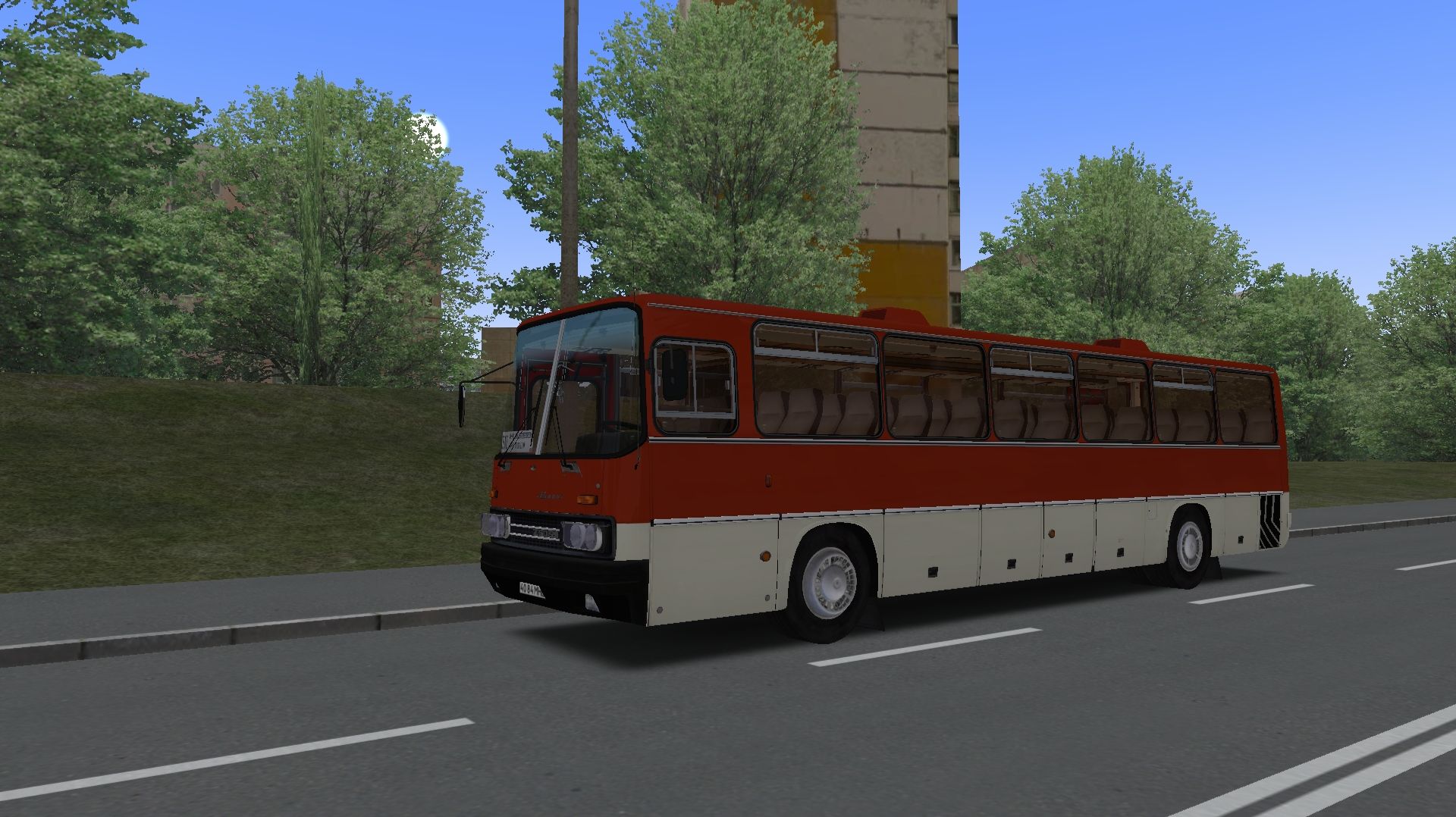 Поездка на Ikarus-250.59 по маршруту №512 по карте Чистогорская область