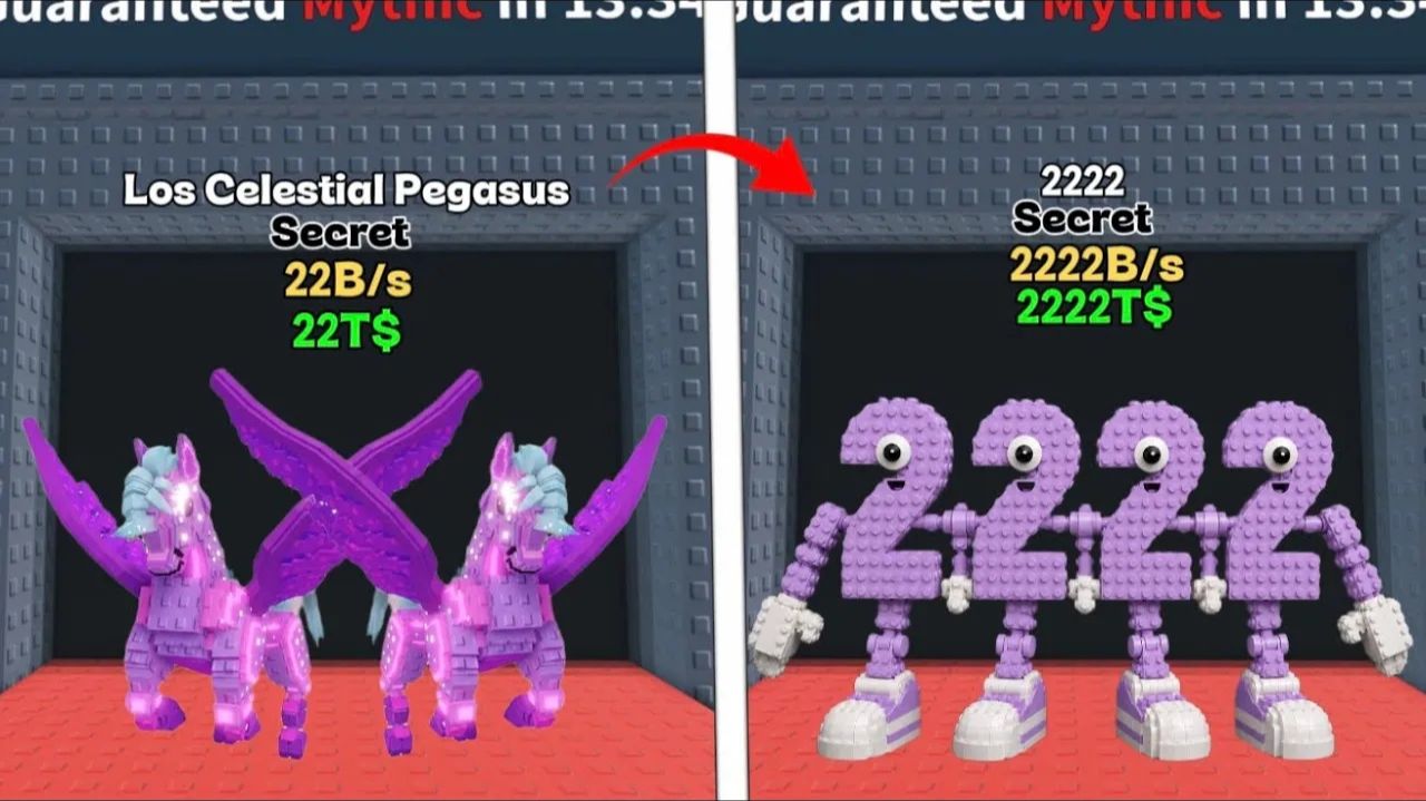 Los Celestial Pegasus и 2222 Brainrots — июльское обновление и новые события!