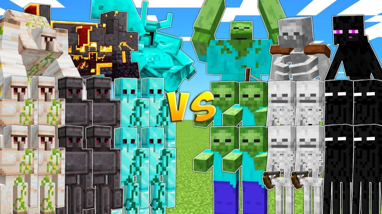 ЛУЧШАЯ битва мобов 3 на 3 в Minecraft!
