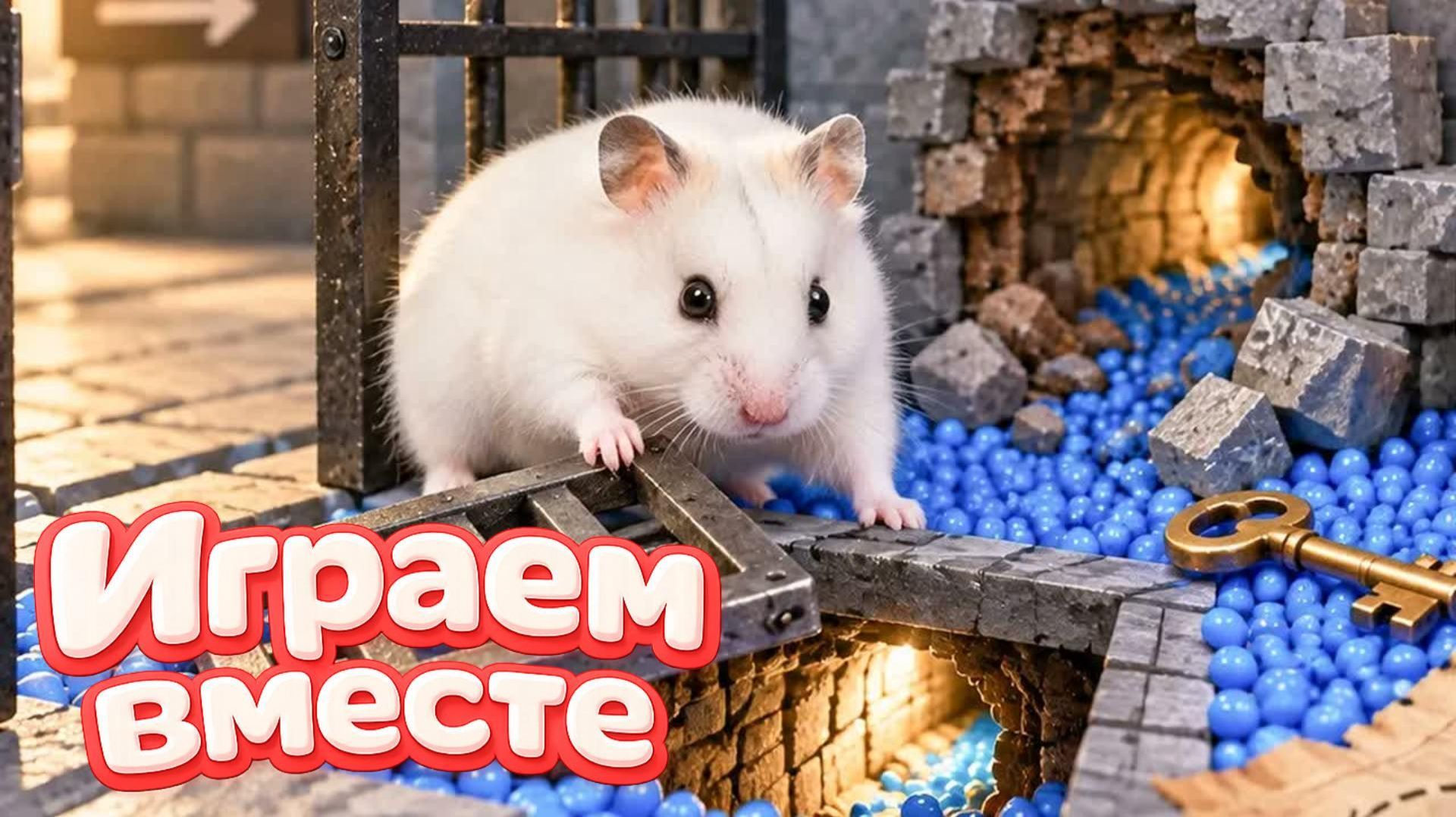 Хомячок ищет выход из огромного лабиринта! Секретное подземелье с ловушками | Видео для детей