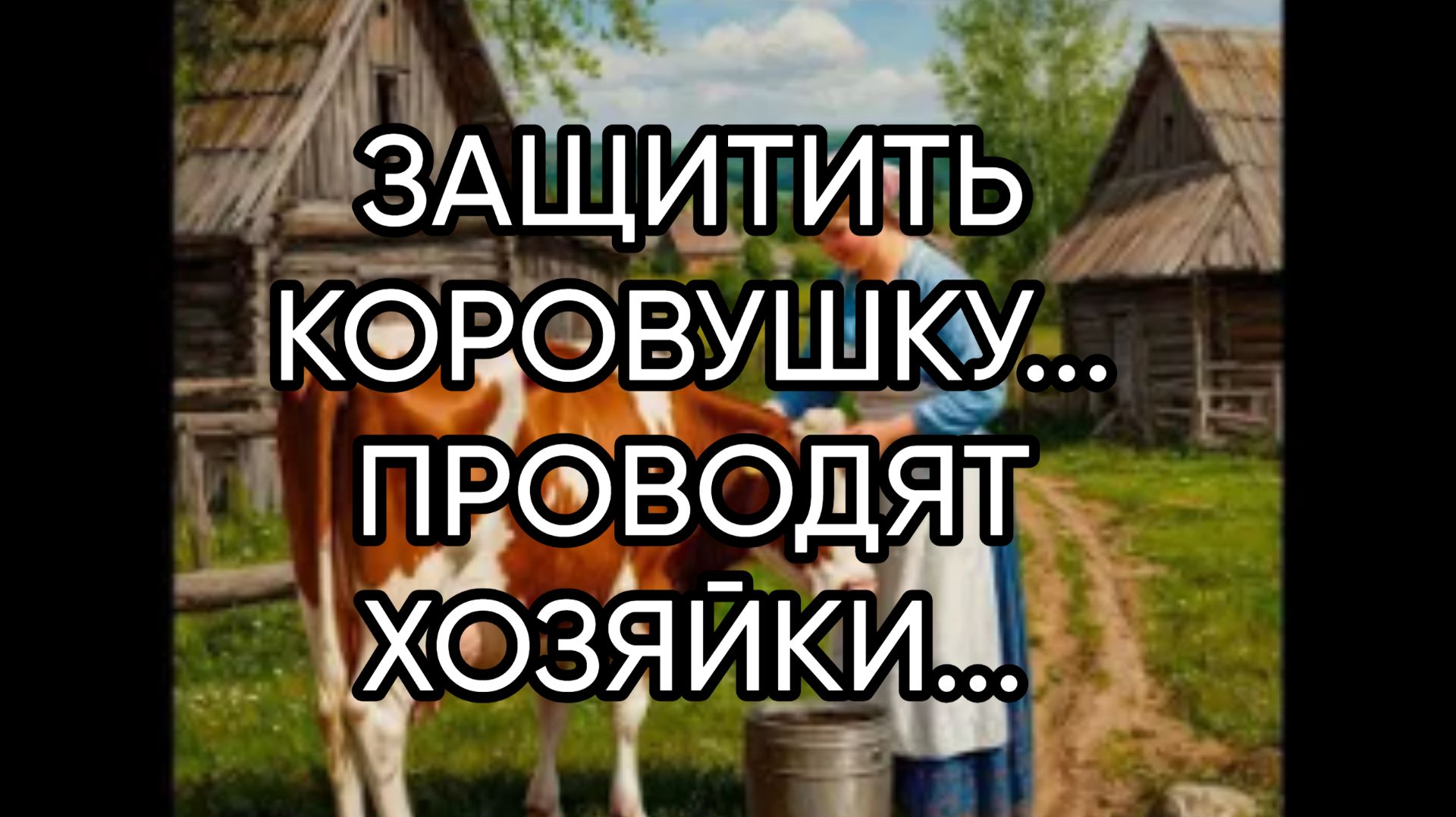 ЗАЩИТИТЬ КОРОВУШКУ...ПРОВОДЯТ ХОЗЯЙКИ...