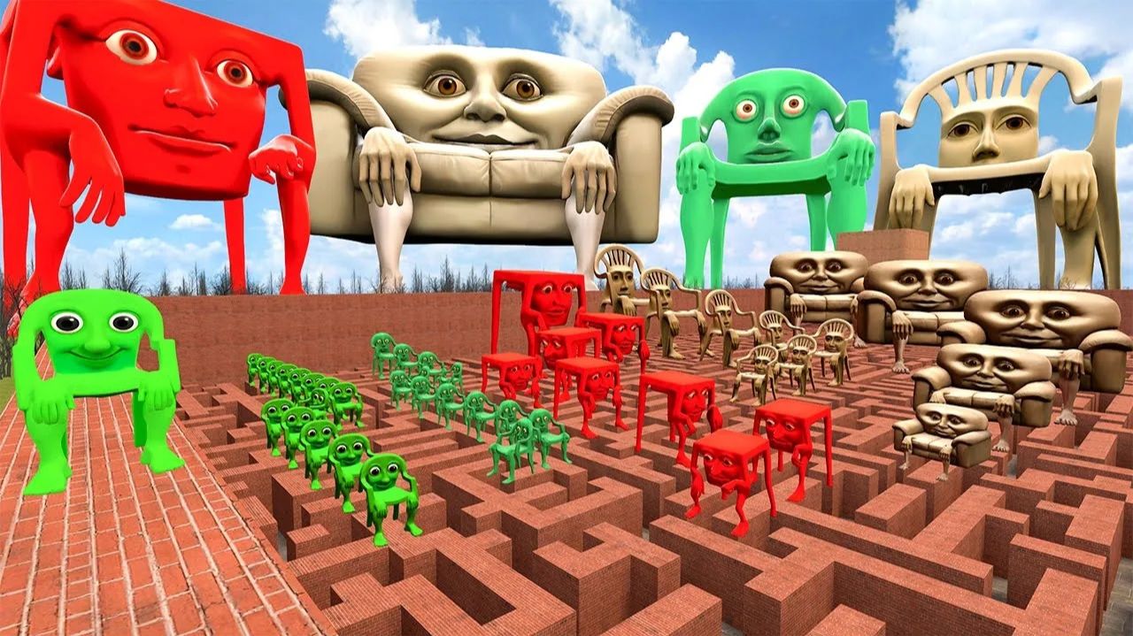 Семья Каркеркар Куrкур в лабиринте Gmod — 1 серия