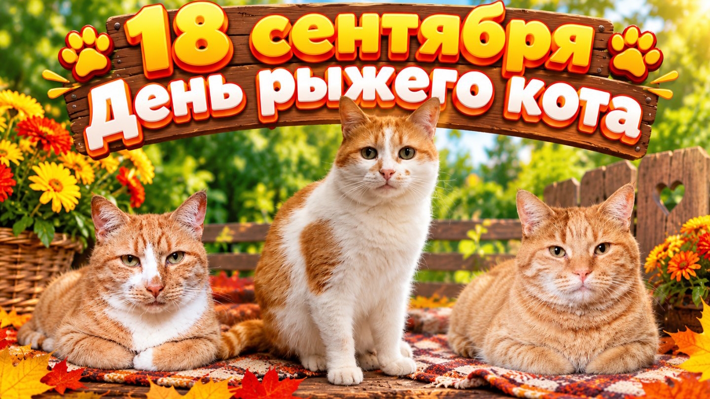 18 сентября День рыжего кота.