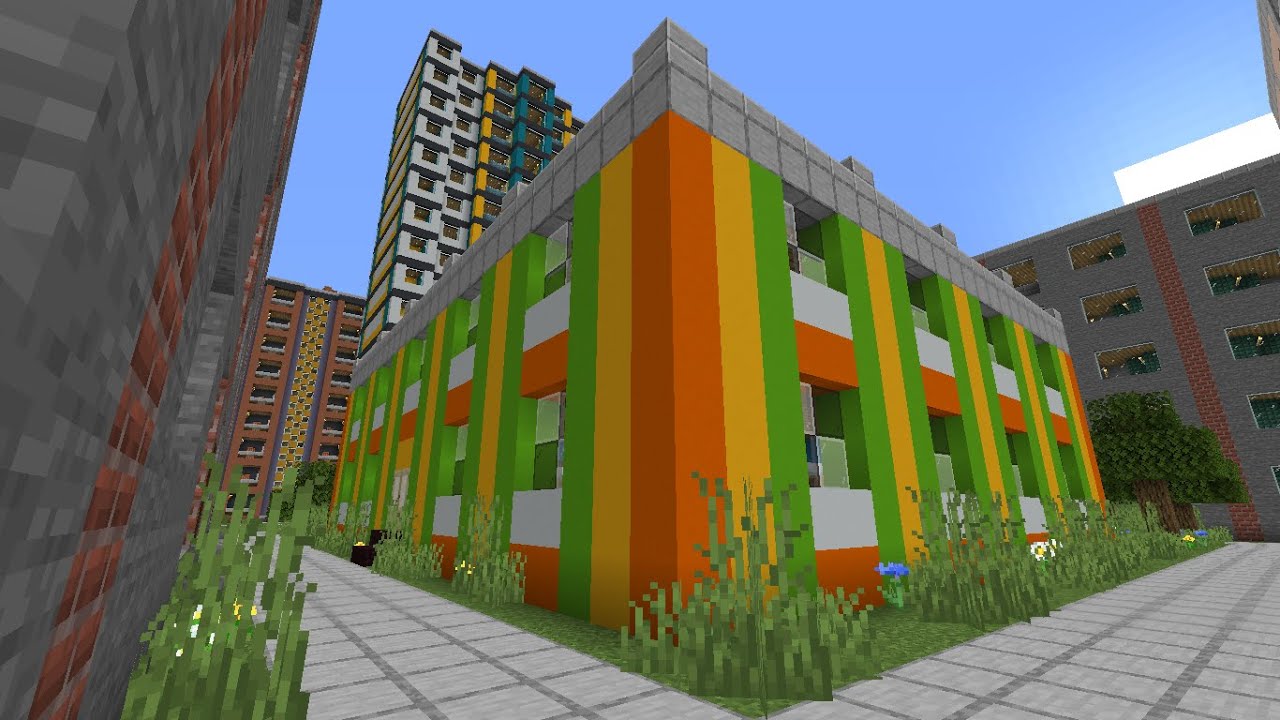 Большой город в  Minecraft - 5 - Детский сад №1