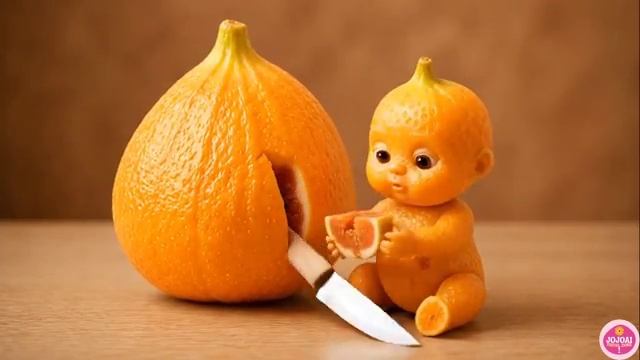 Мило или няшно? AI-детки-фрукты и большие фрукты 👶🍊🍓🥑 | Самое странно-удовлетворяющее AI ASMR