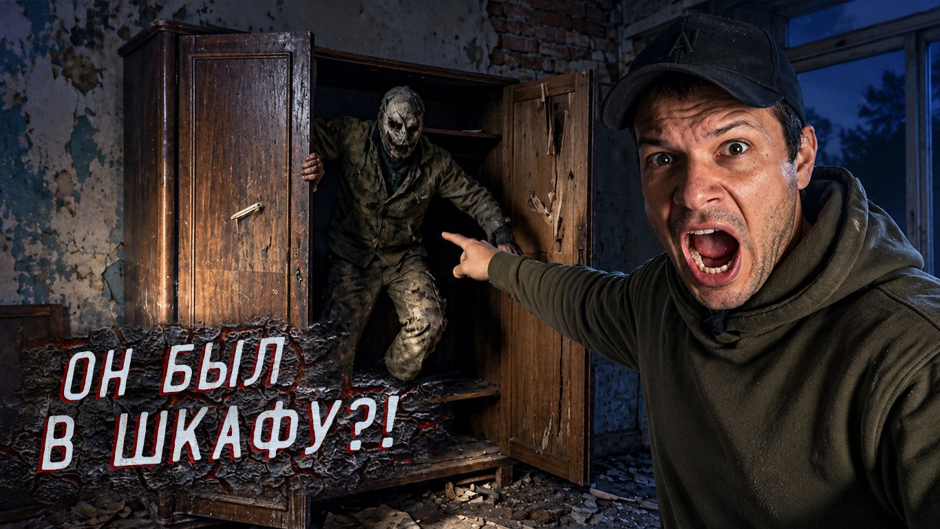 Встретили Психопата в Заброшенном Доме! Жесть что он делал в Шкафу?