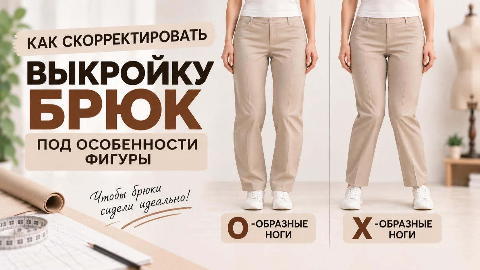 Почему брюки не сидят хорошо? Решение для О- и Х-образных ног